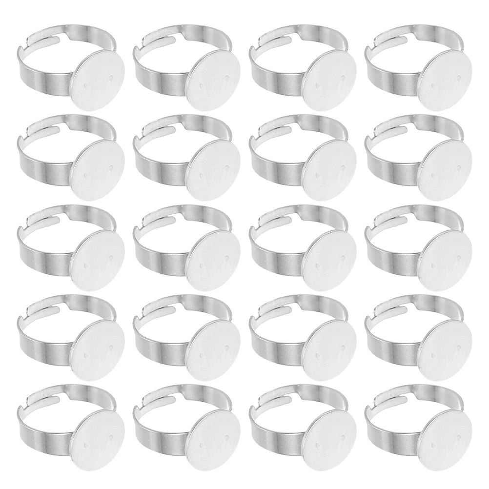 Jewelry Making Ring Tool - 40 Stück Edelstahlringe, runde Basis, 12