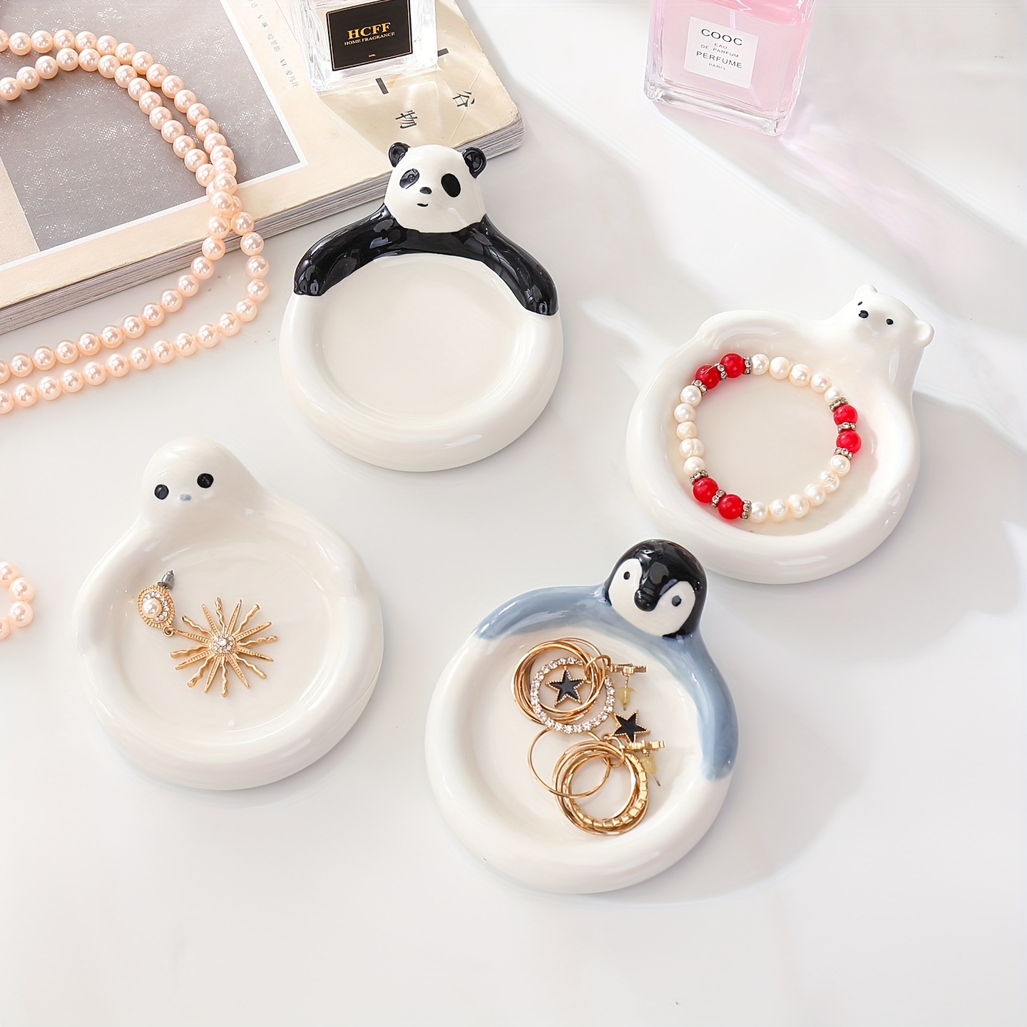 Jewelry Making Desk - Nette Keramik Platte Schmuck Tablett Desktop