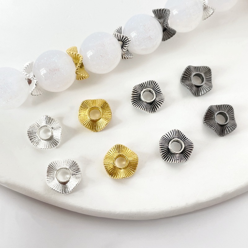 Bead Cap Flower - 50 stücke 6-10mm Unregelmäßige Gestreifte Wellenförmige