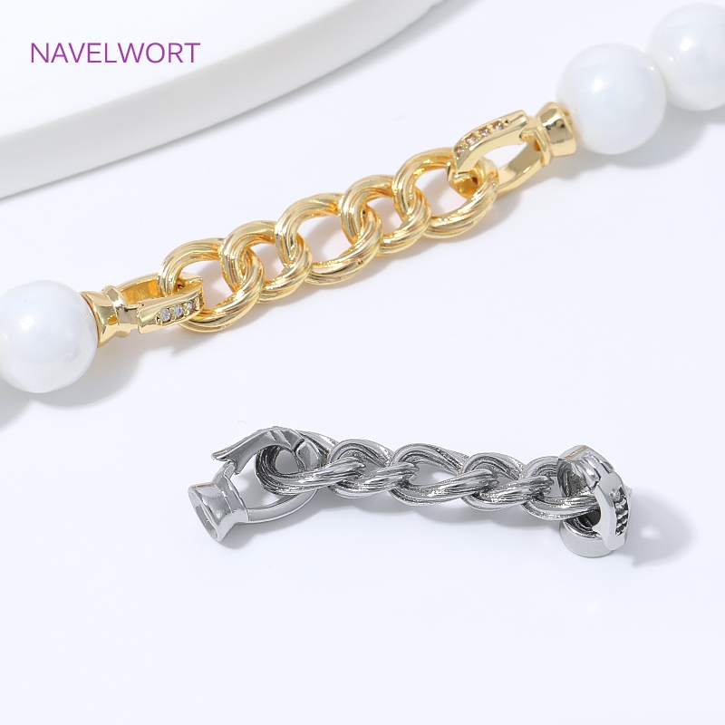 Jewelry Making Essentials - 18K vergoldeter gedrehter Seil-Schmuckverschluss, Messing mit