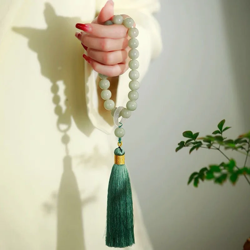 Jewelry Making - Grüner Jade stein 12mm Perlen Quaste