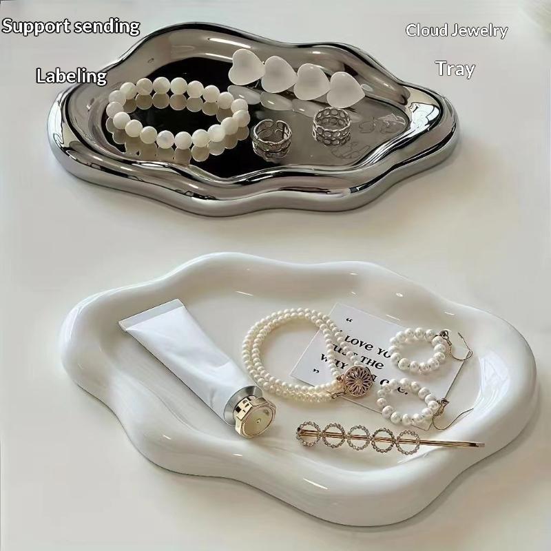 Jewelry Making Desk - Einfaches Schmuck-Aufbewahrungstablett, Kreative Wolkenform, Galvanisiertes Display