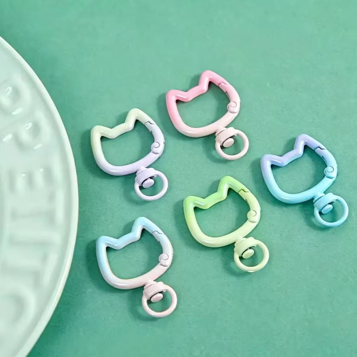 Jewelry Making Essentials - 5–10 Stück Karabiner mit niedlichem Katzenmotiv,