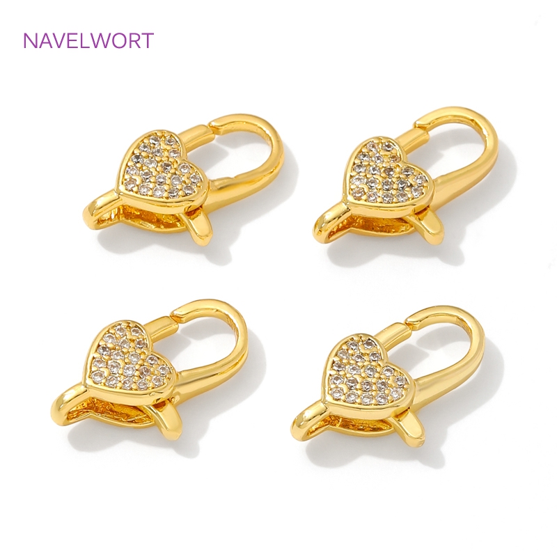 Jewelry Making Essentials - 18K vergoldete Karabinerverschlüsse mit eingelegtem Zirkon