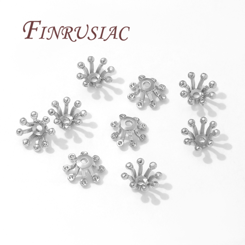 14K vergoldete Blumen-Perlenka – Bead Cap Flower Bewertung und Preis