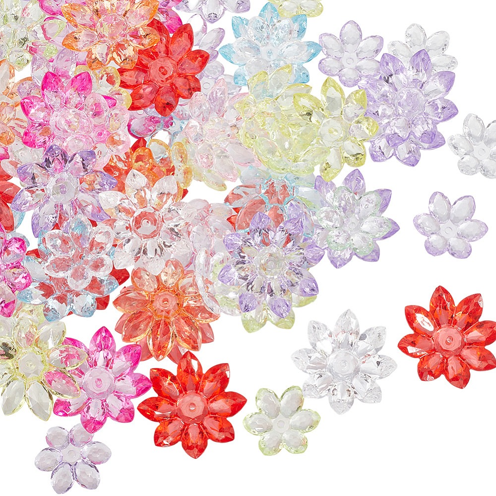 80 Stück, 2 Stile, transparent – Bead Cap Flower Bewertung und Preis
