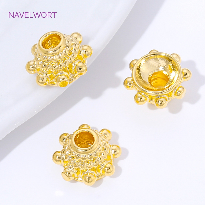 2/4/8 Stück 18K vergoldete Abs – Bead Cap Flower Bewertung und Preis