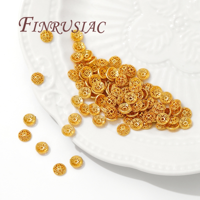 6 mm 18 Karat vergoldete Perle – Bead Cap Flower Bewertung und Preis