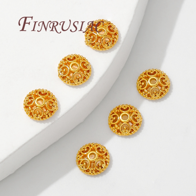 6 mm 18 Karat vergoldete Perle – Bead Cap Flower Bewertung und Preis