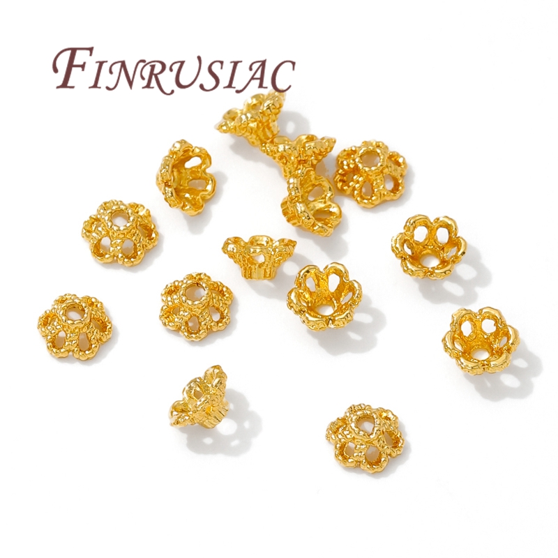 6 mm 18 Karat vergoldete Perle – Bead Cap Flower Bewertung und Preis