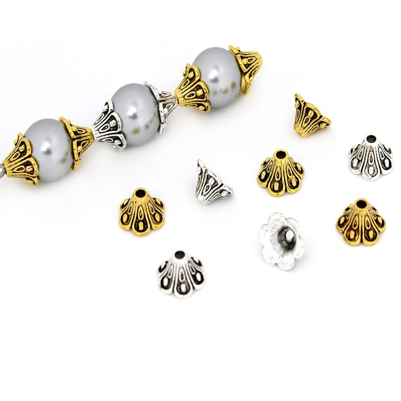 30 Stück Vintage Gold Silber B – Bead Cap Flower Bewertung und Preis